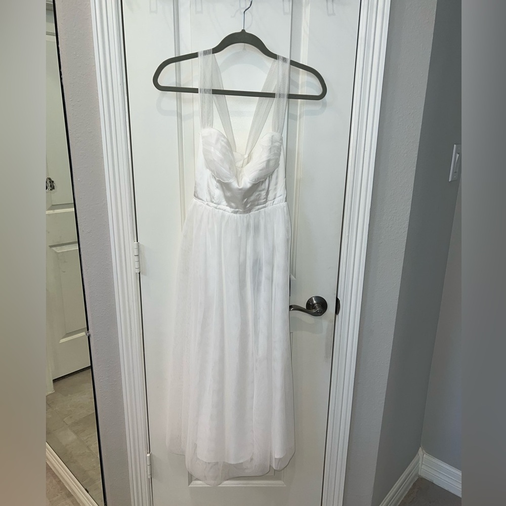 Lulu's Corset Lace-Up Midi Dress
